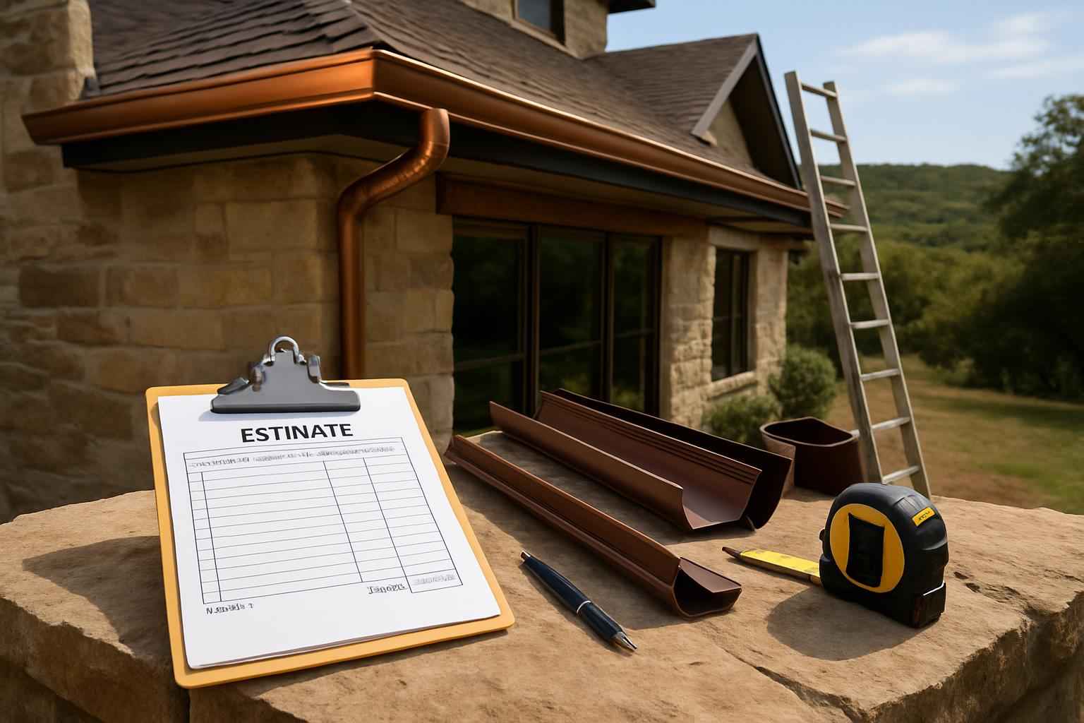 Gutter Installation Cost Estimate in Round Mountain TX
