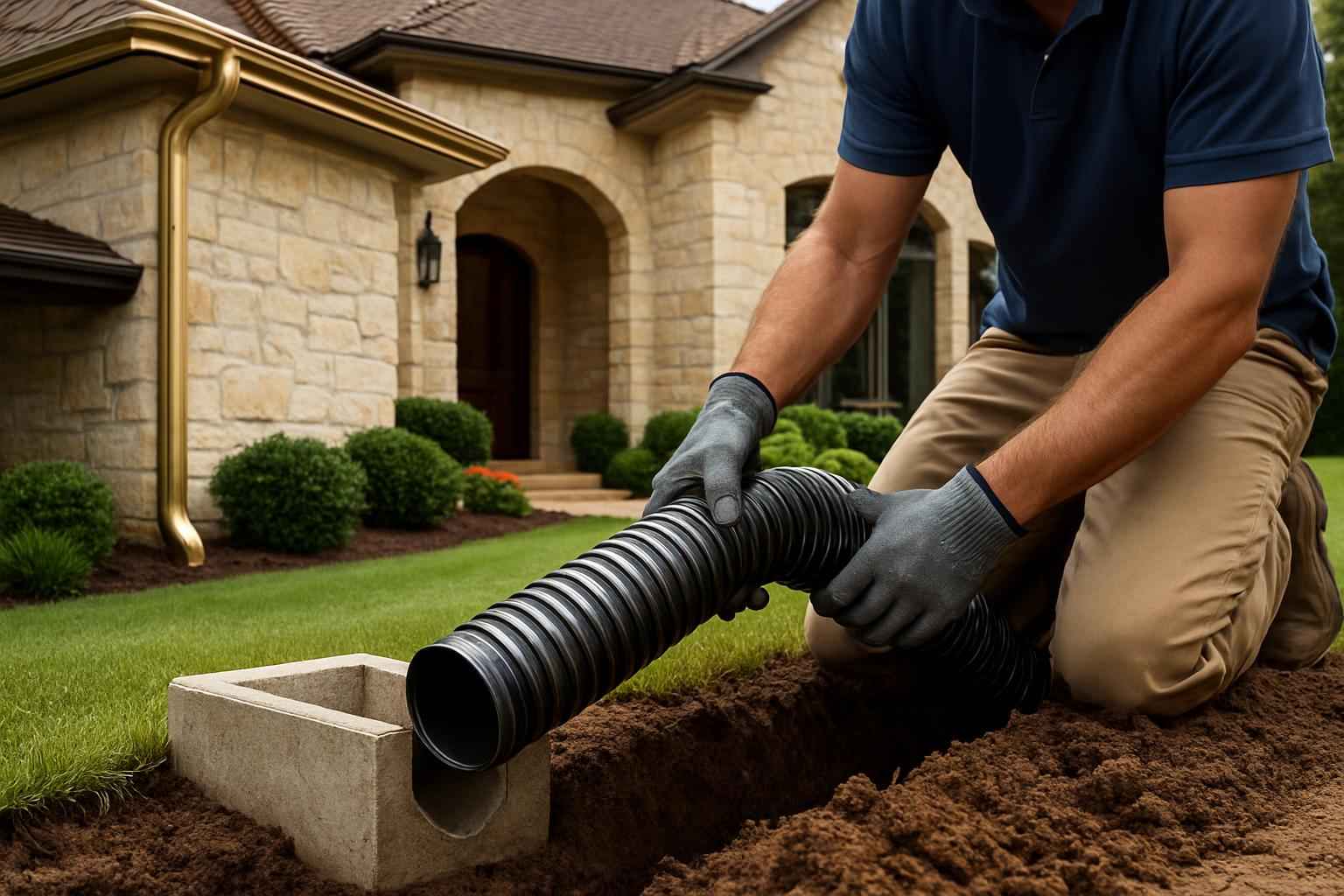 Gutter Outfall Drainage Service in Boerne TX
