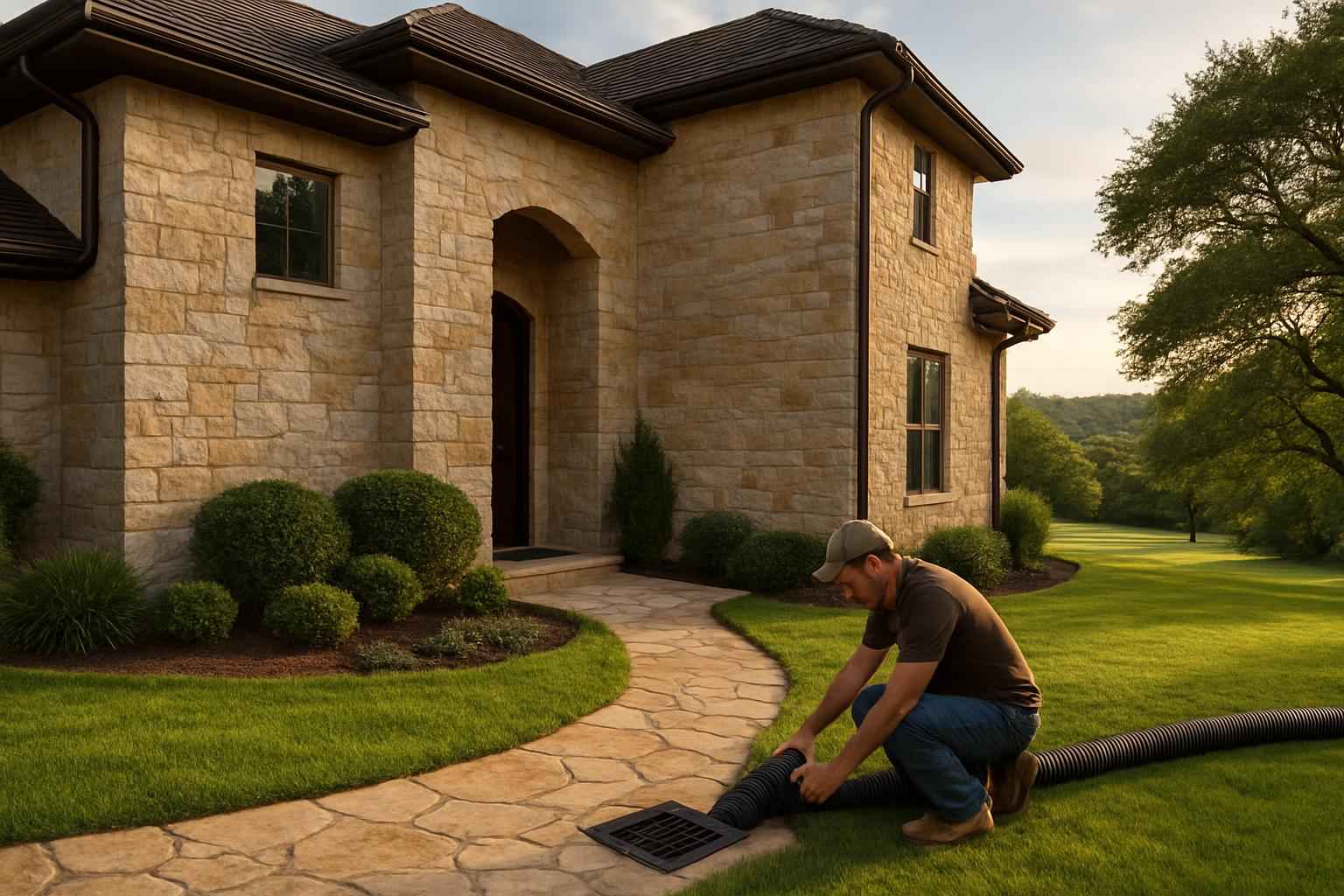 Gutter Outfall Drainage Service in Mountain Home TX