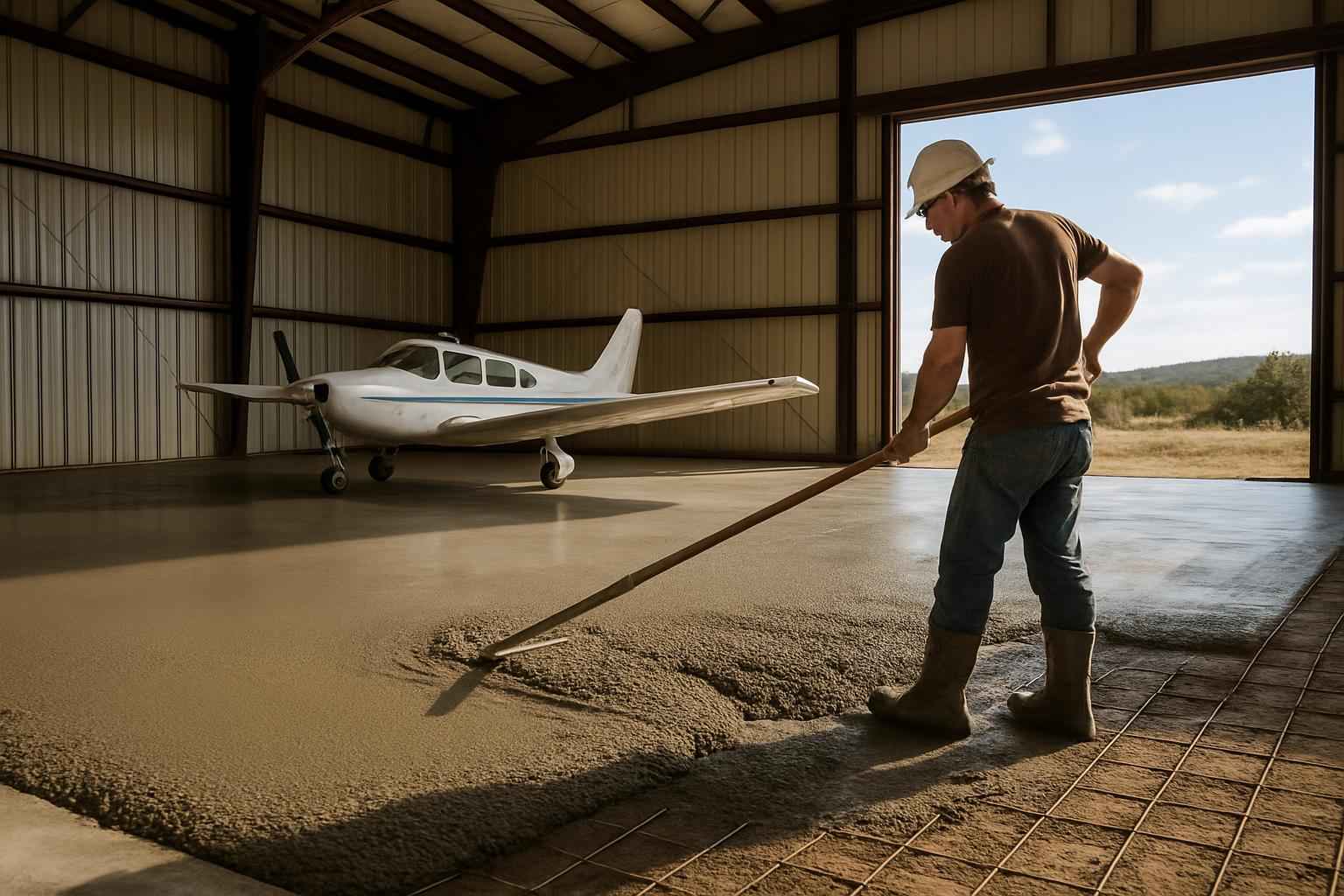 Hangar Slab Foundation Contractor in Cypress Mill TX