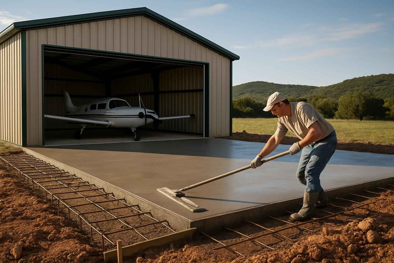 Hangar Slab Foundation Contractor in Hunt TX