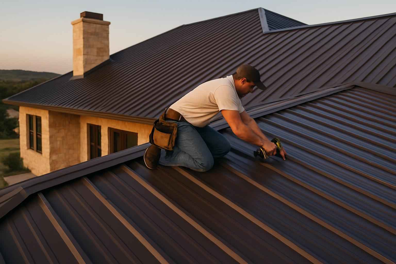 R Panel Roof Installer in Hunt TX