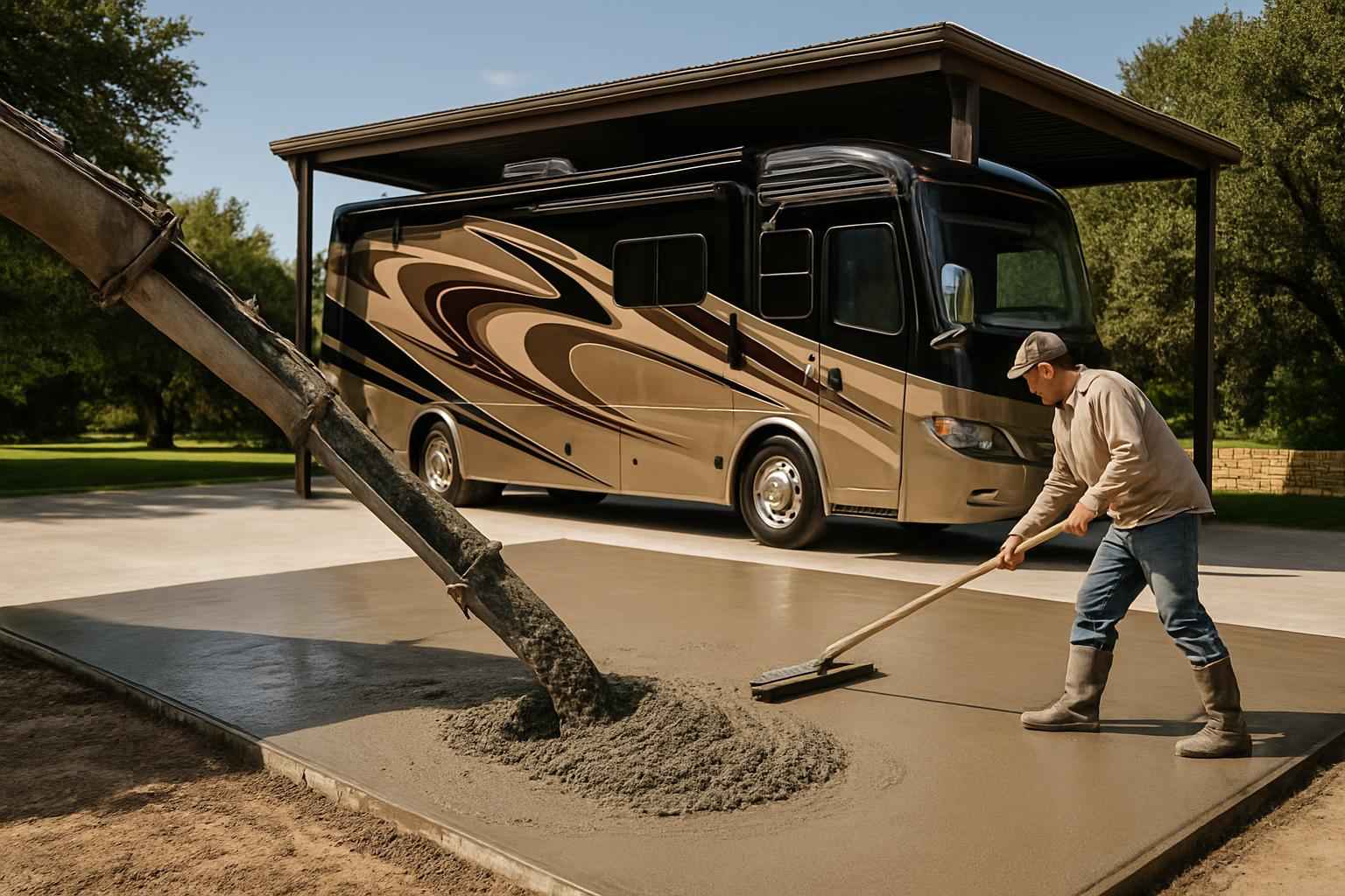 RV Storage Slab Contractor in Hunt TX