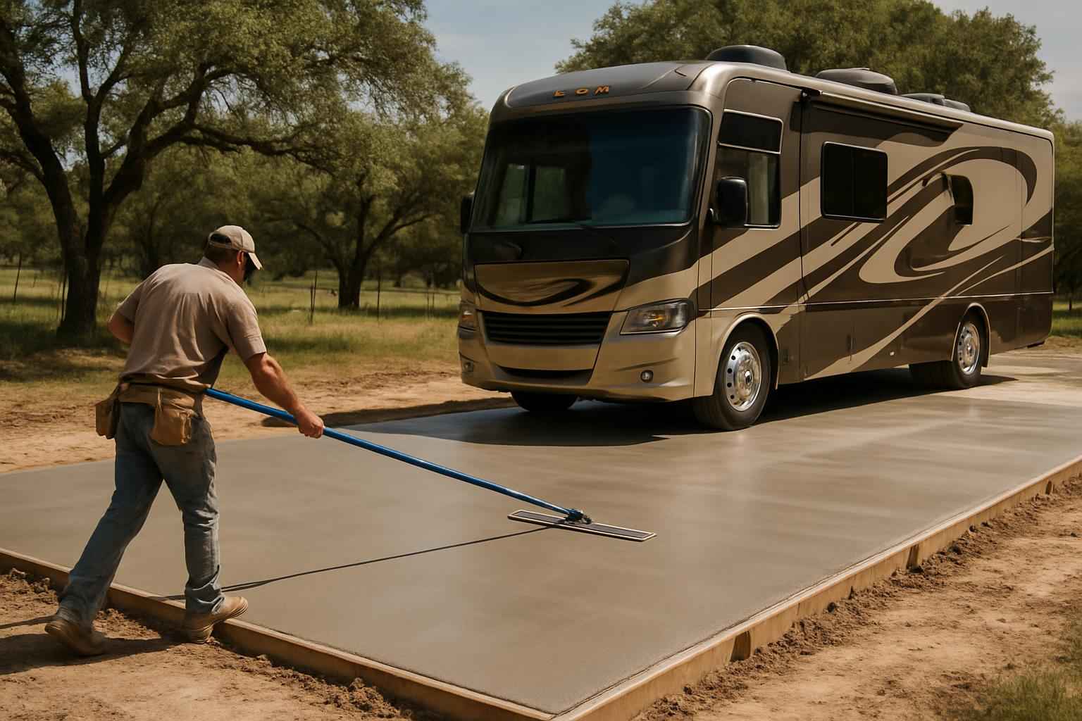 RV Storage Slab Contractor in Kendalia TX