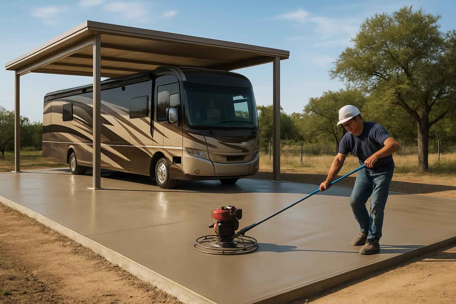 RV Storage Slab Contractor in Llano TX