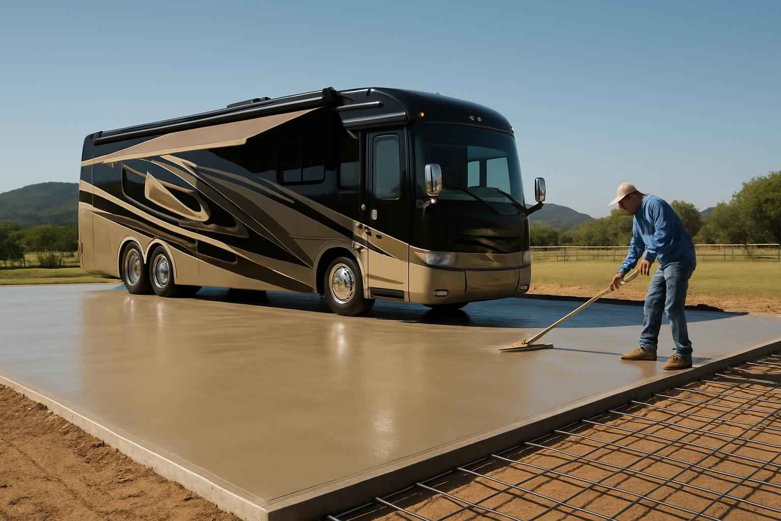 RV Storage Slab Contractor in Round Mountain TX