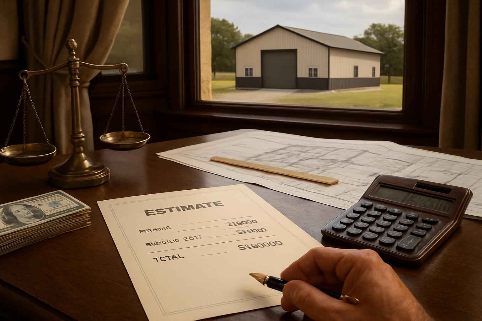 Shop Build Cost Estimate in Kendalia TX