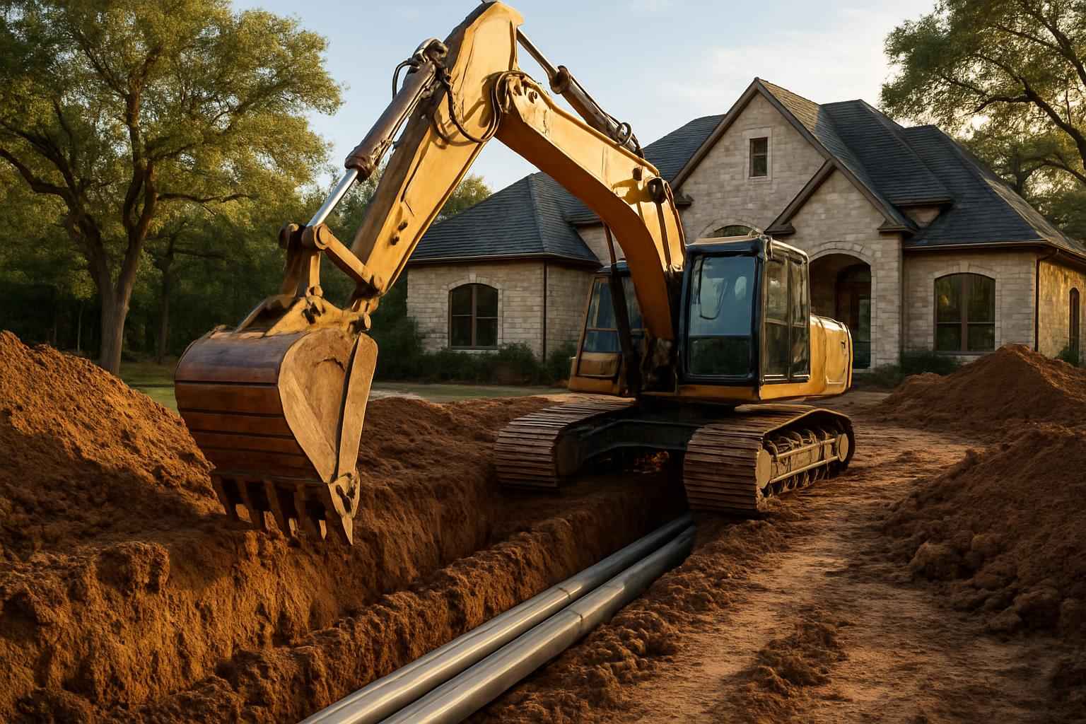 Site Utilities Trenching Service in Cypress Mill TX