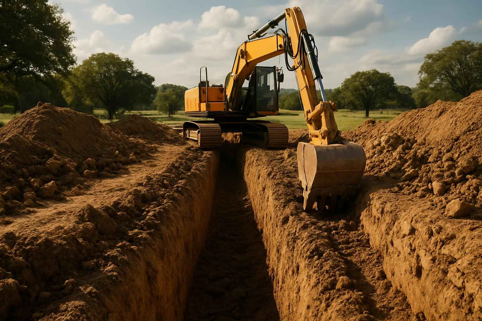 Site Utilities Trenching Service in Kendalia TX