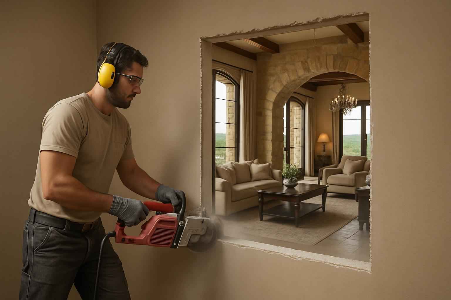 Wall Cut In Service in Round Mountain TX