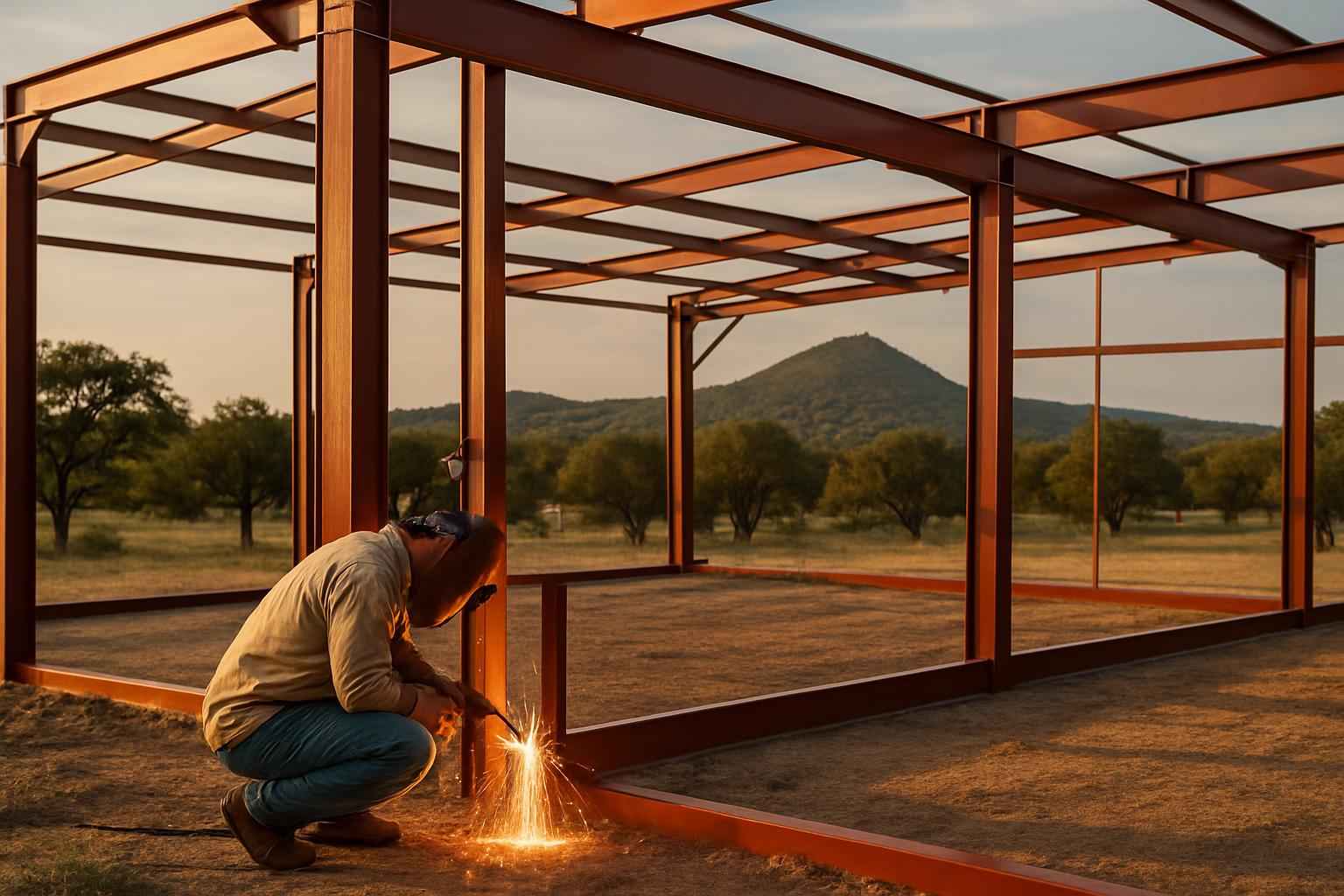 Weld Up Building Erection in Round Mountain TX