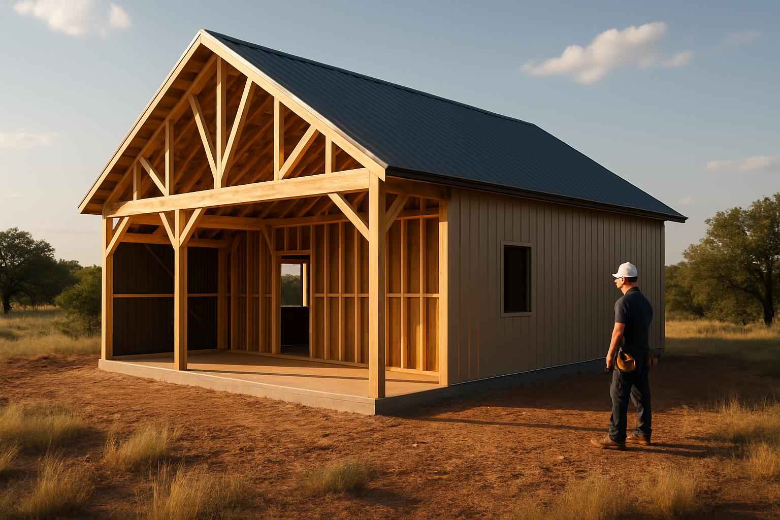 Barndominium Shell Construction in Mason TX