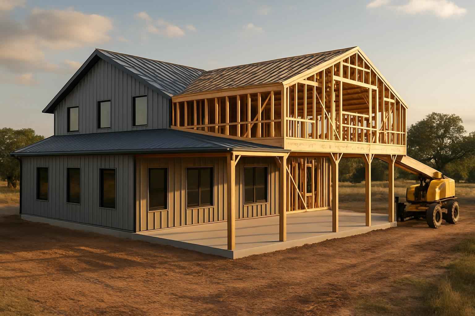 Barndominium Shell Construction in Pontotoc TX