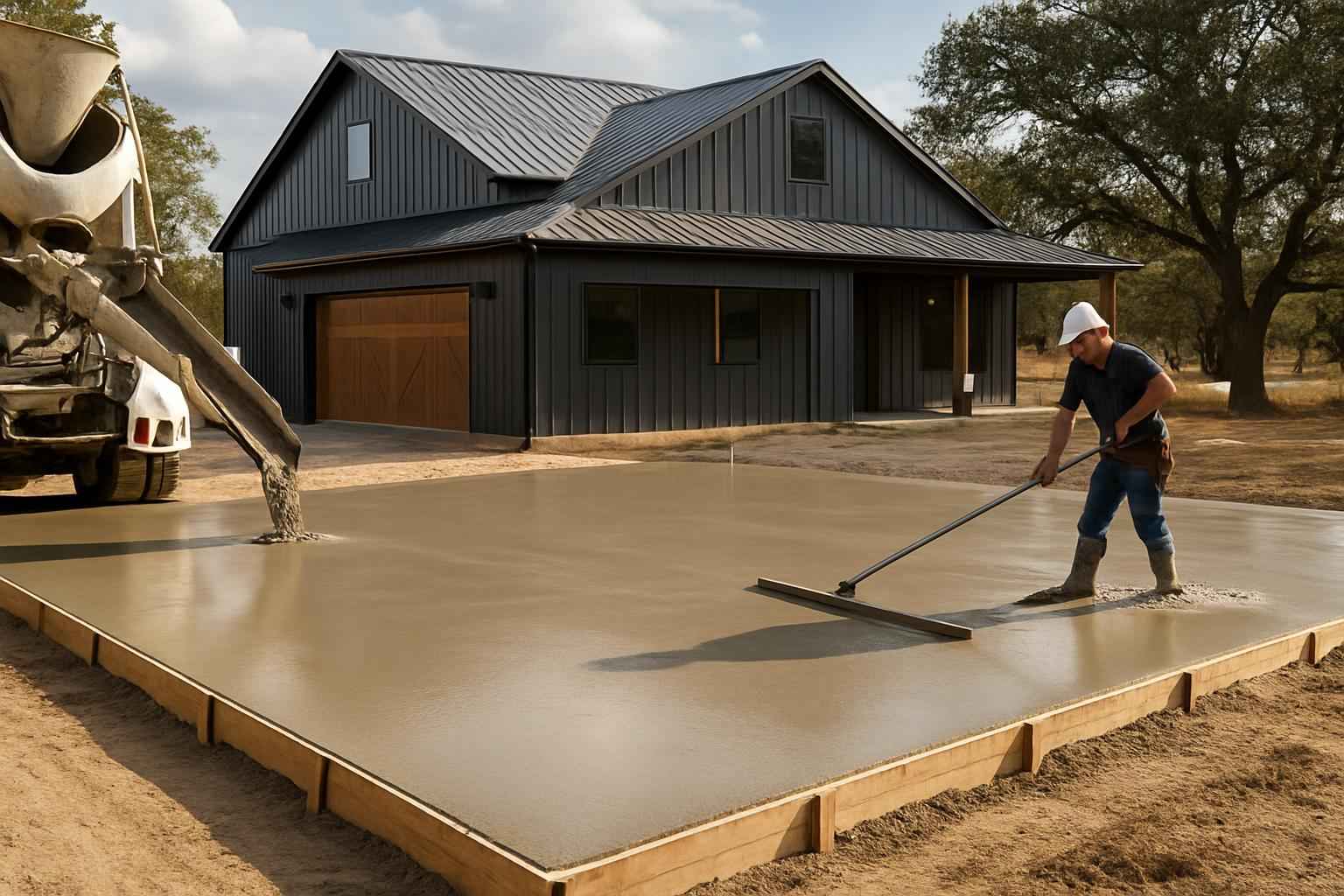 Barndominium Slab Contractor in Medina TX