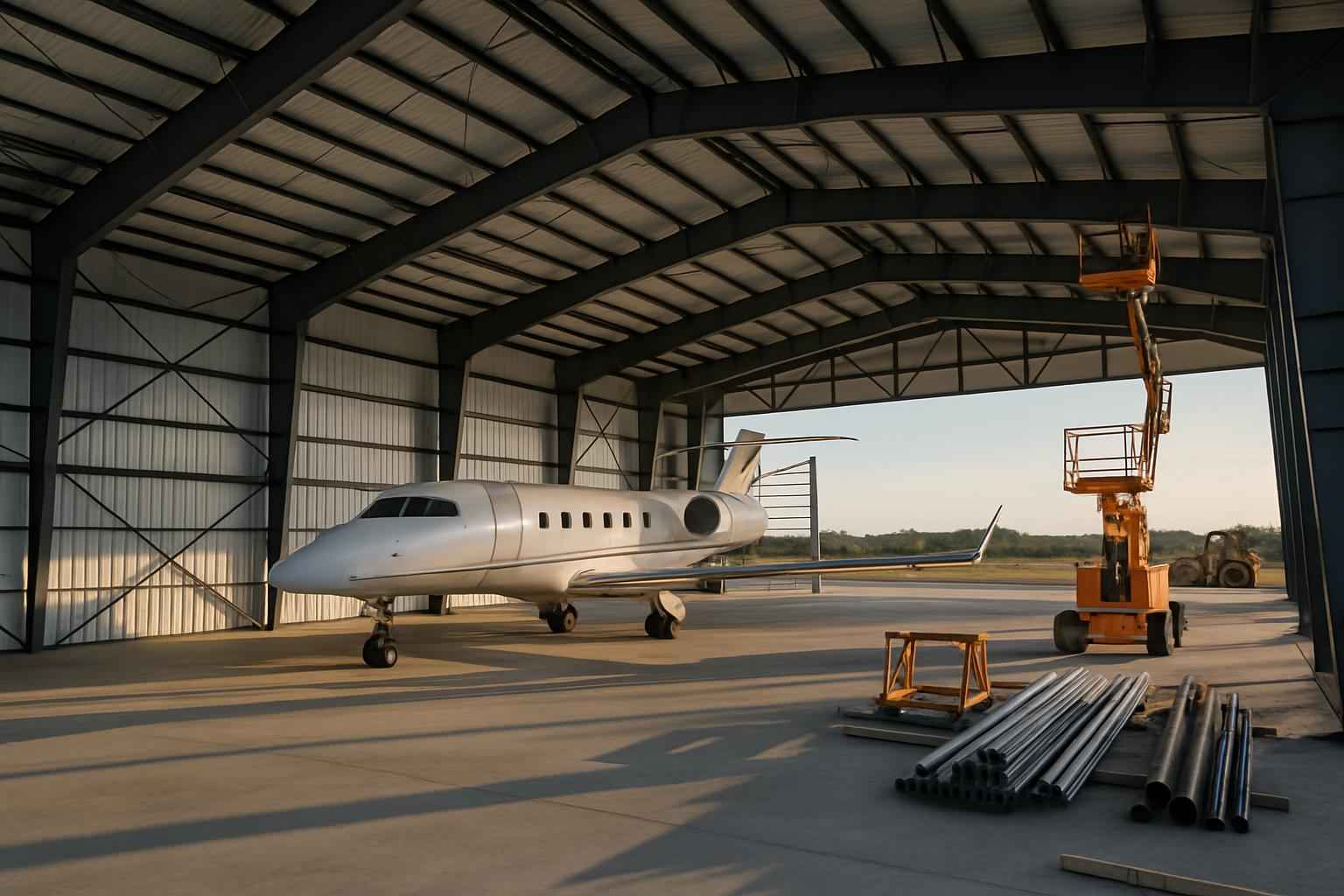 Clear Span Hangar Construction in Horseshoe Bay TX