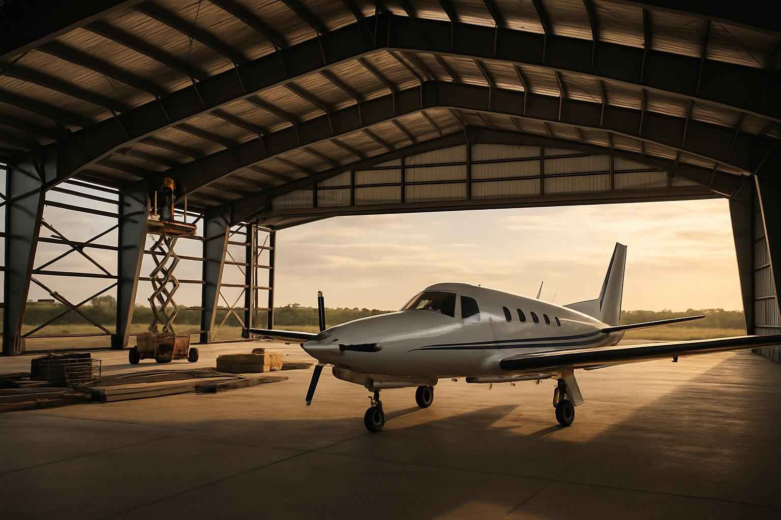 Clear Span Hangar Construction in Marble Falls TX