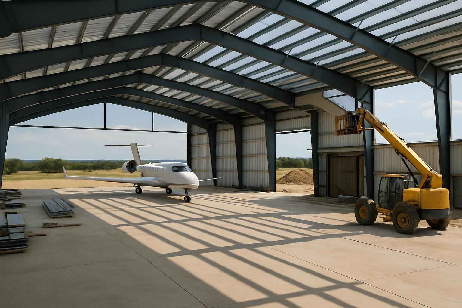 Clear Span Hangar Construction in Mason TX