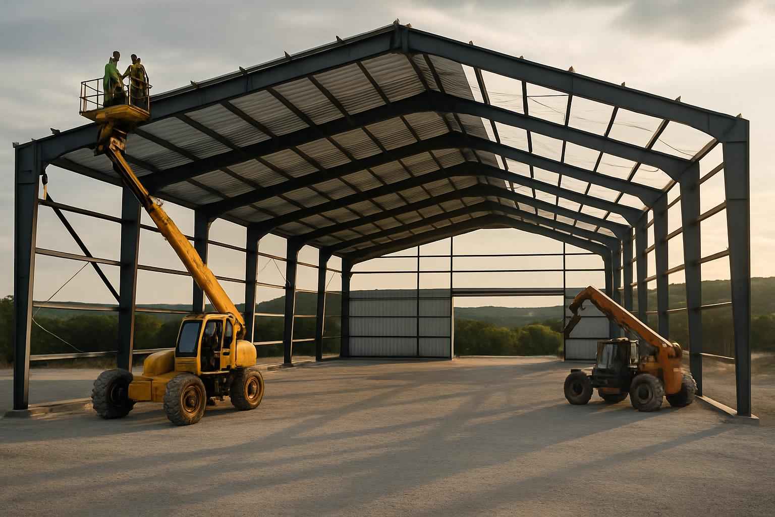 Clear Span Hangar Construction in Medina TX