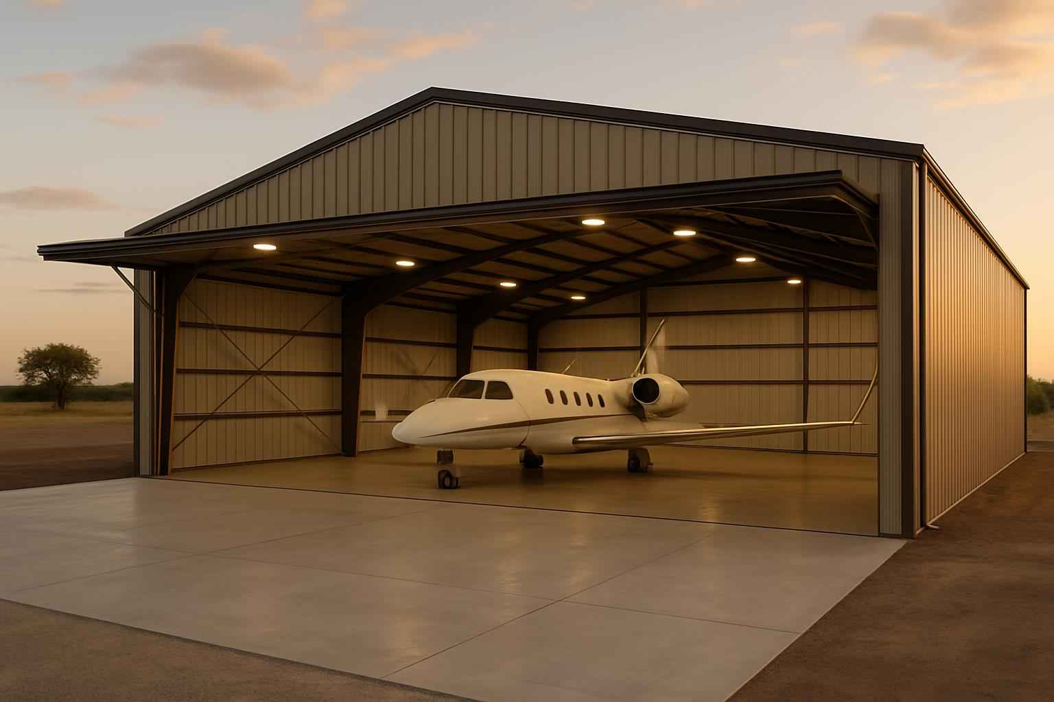Clear Span Hangar Construction in Pontotoc TX
