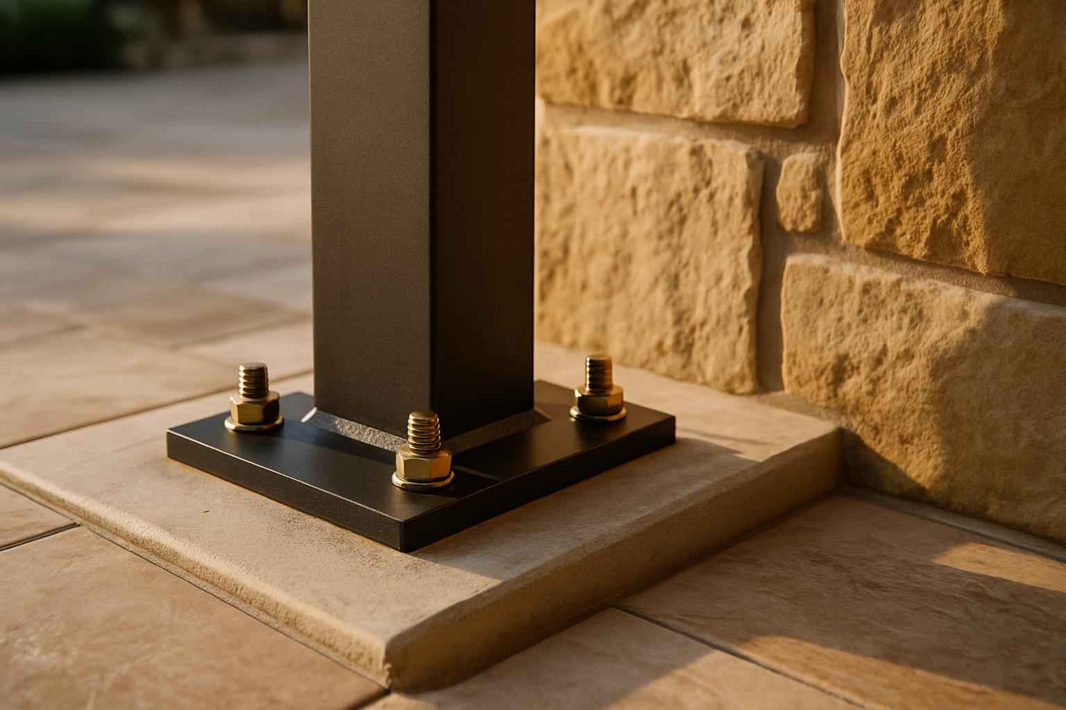 Column Base Plate Install in Cottonwood Shores TX