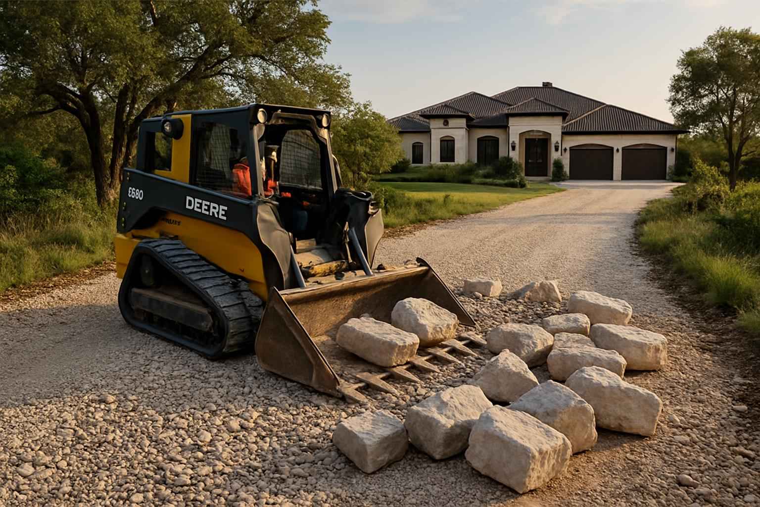 Construction Entrance Installation in Cottonwood Shores TX