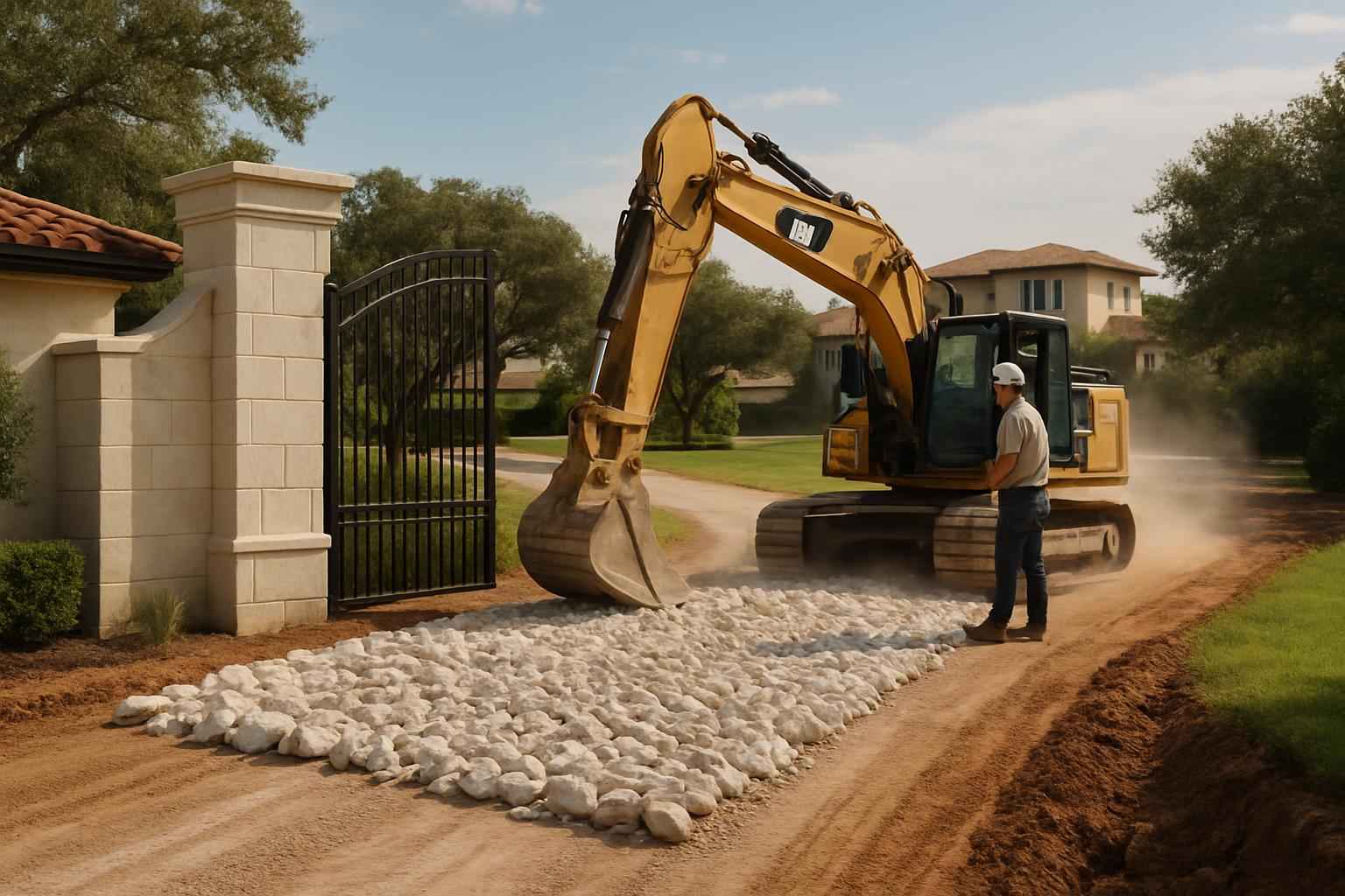 Construction Entrance Installation in Horseshoe Bay TX