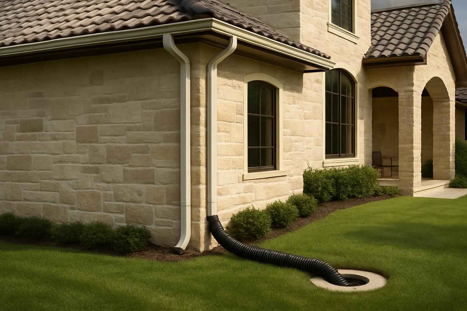 Gutter Outfall Drainage Service in Horseshoe Bay TX