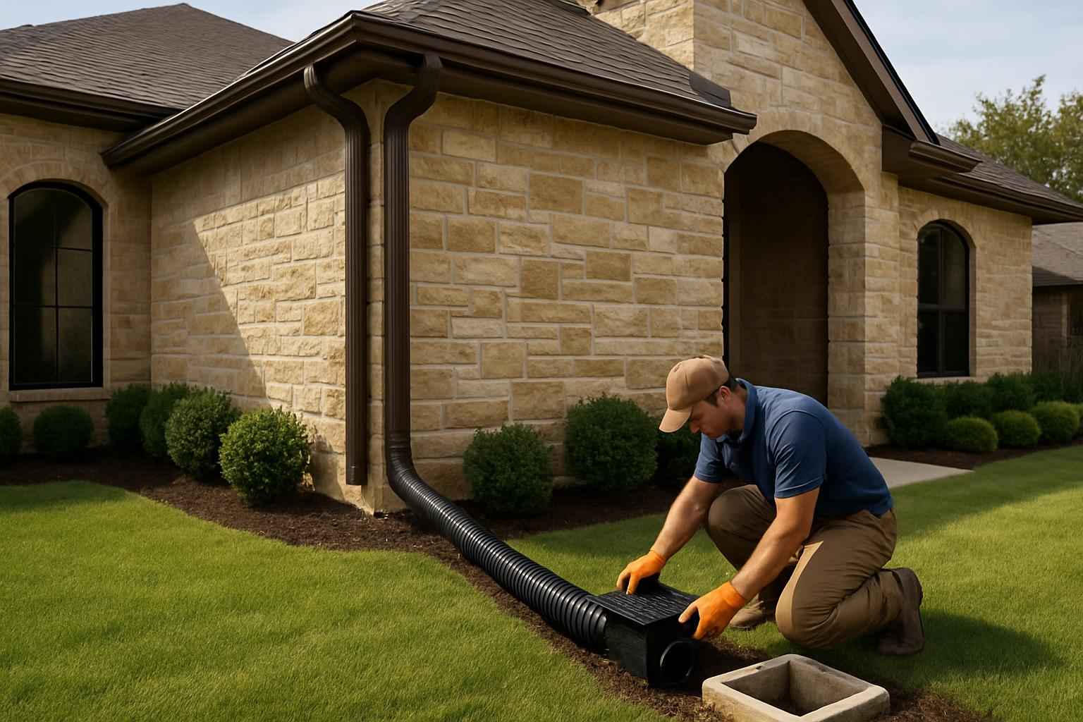 Gutter Outfall Drainage Service in Mason TX