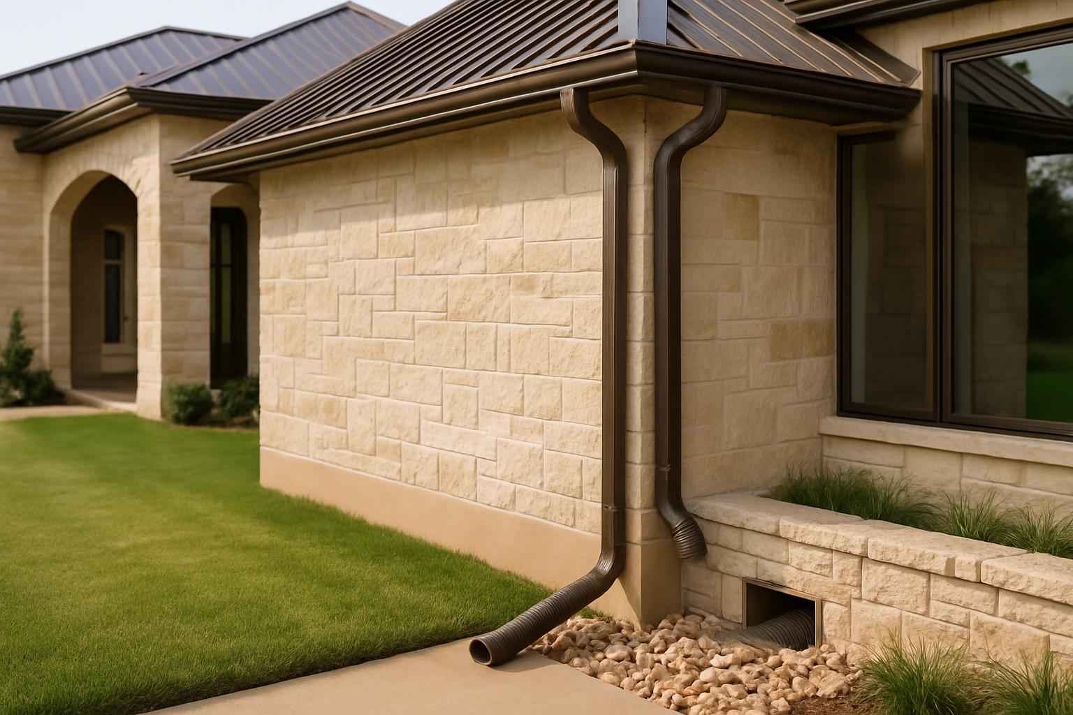 Gutter Outfall Drainage Service in Pipe Creek TX