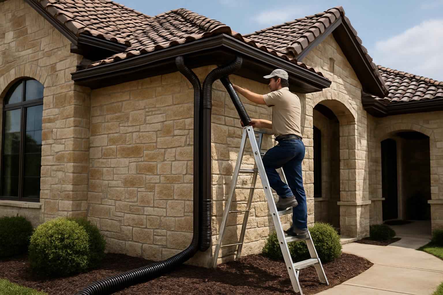 Gutter Outfall Drainage Service in Pontotoc TX