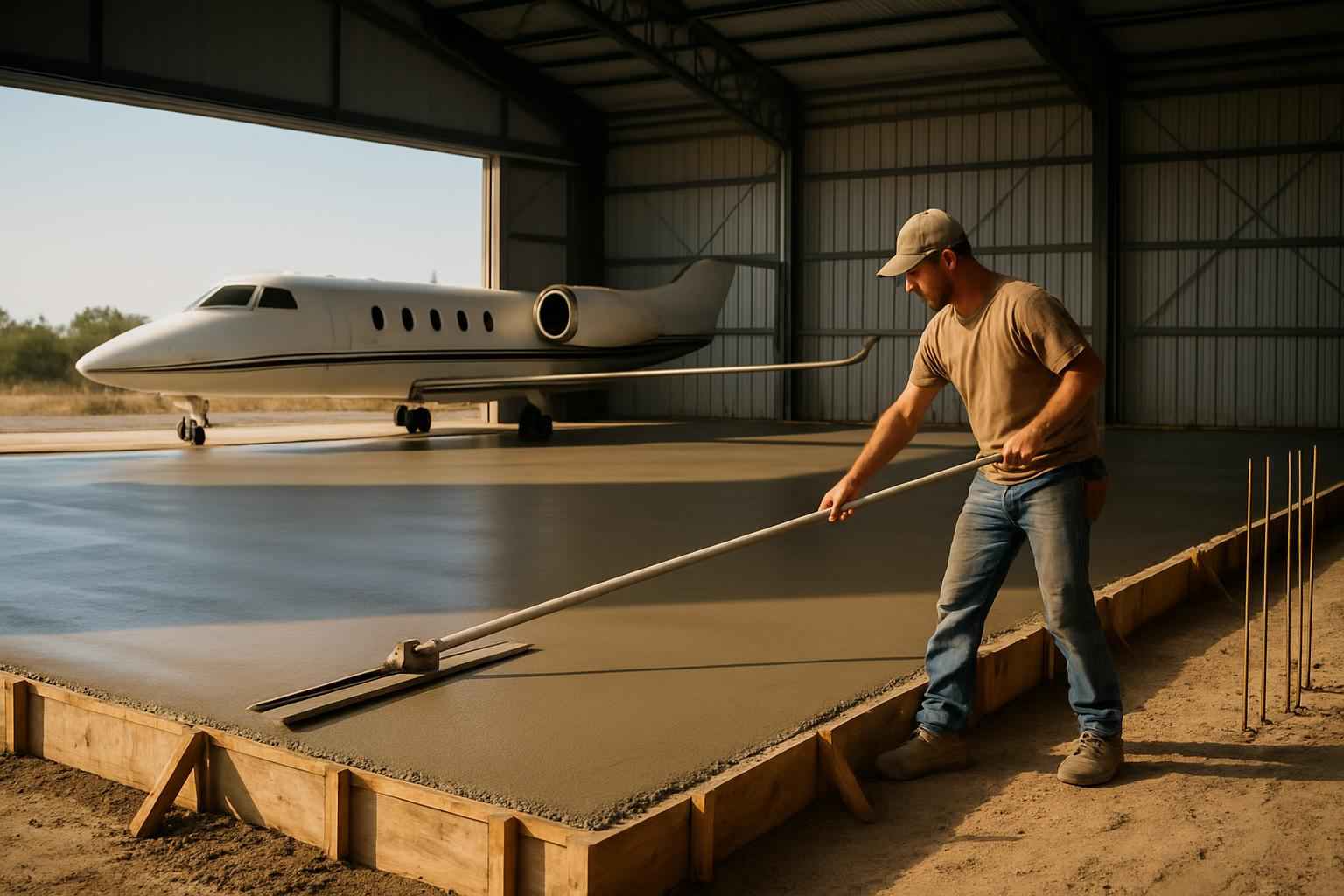 Hangar Slab Foundation Contractor in Mason TX
