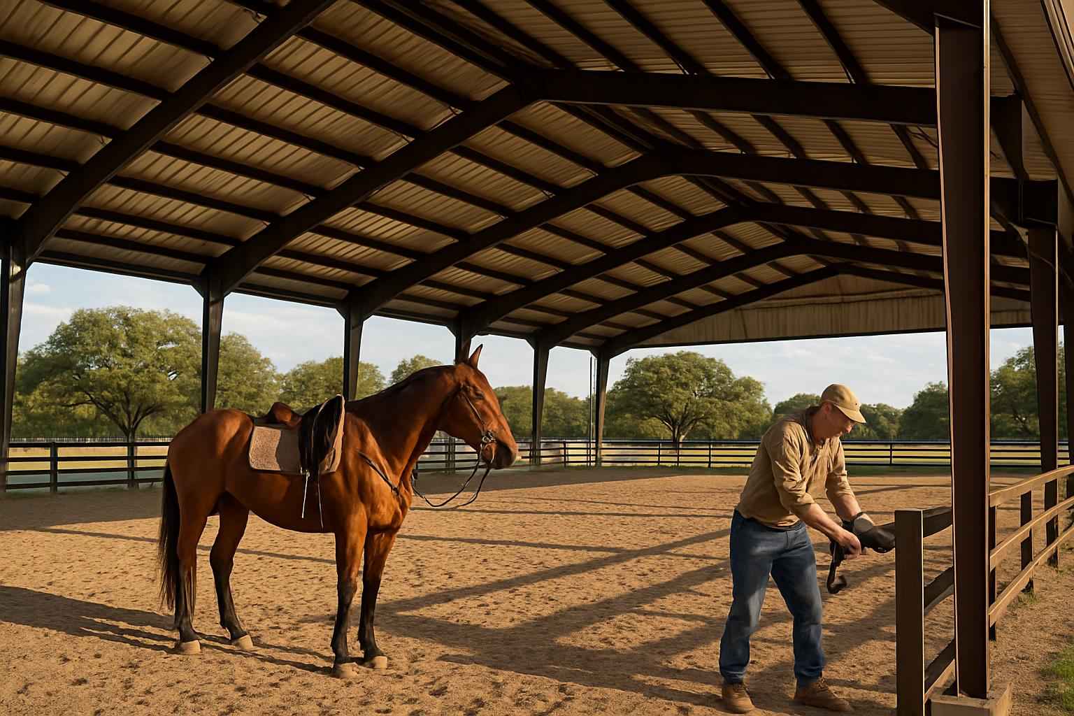 Horse Arena Cover Installer in Horseshoe Bay TX