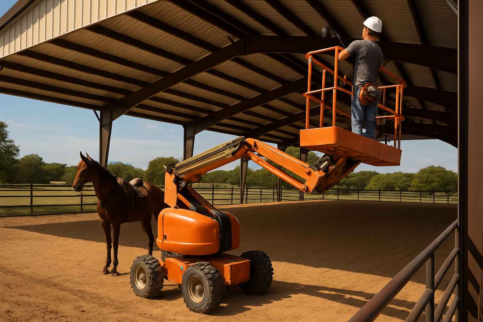 Horse Arena Cover Installer in Pontotoc TX