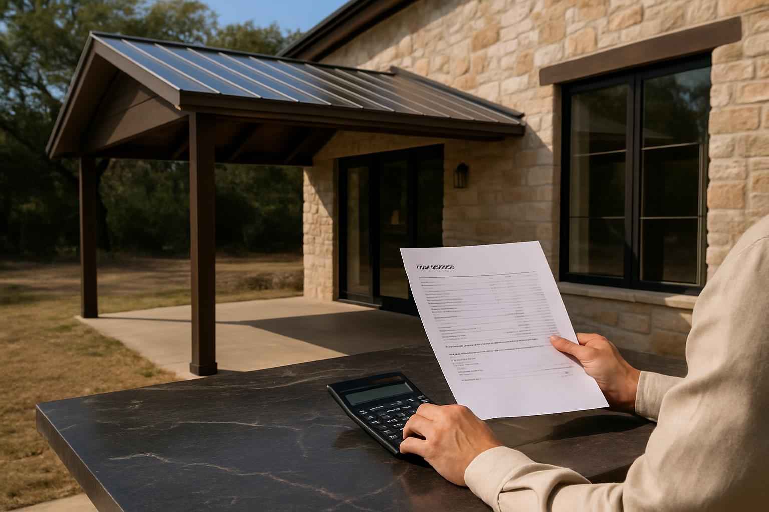 Lean To Cost Estimate in Marble Falls TX