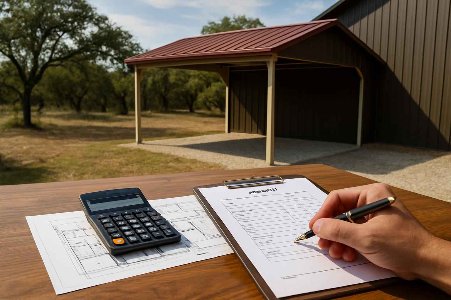 Lean To Cost Estimate in Pipe Creek TX