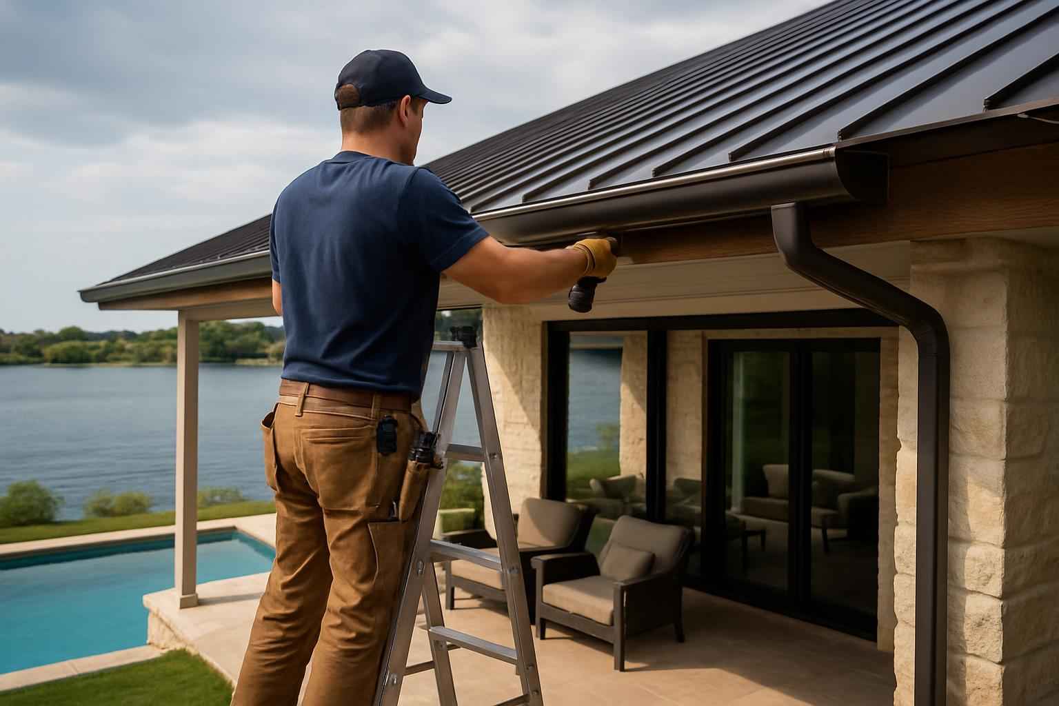 Lean To Gutter Installation in Cottonwood Shores TX