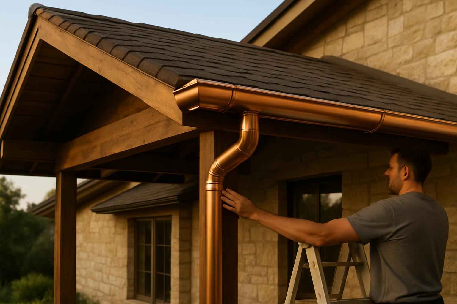 Lean To Gutter Installation in Mason TX