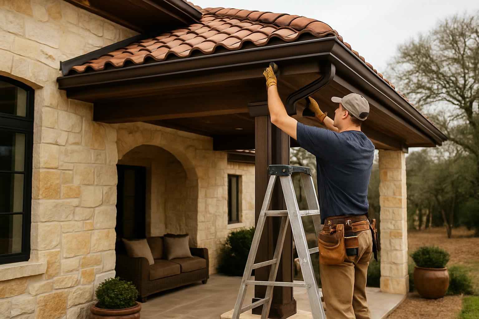 Lean To Gutter Installation in Pipe Creek TX