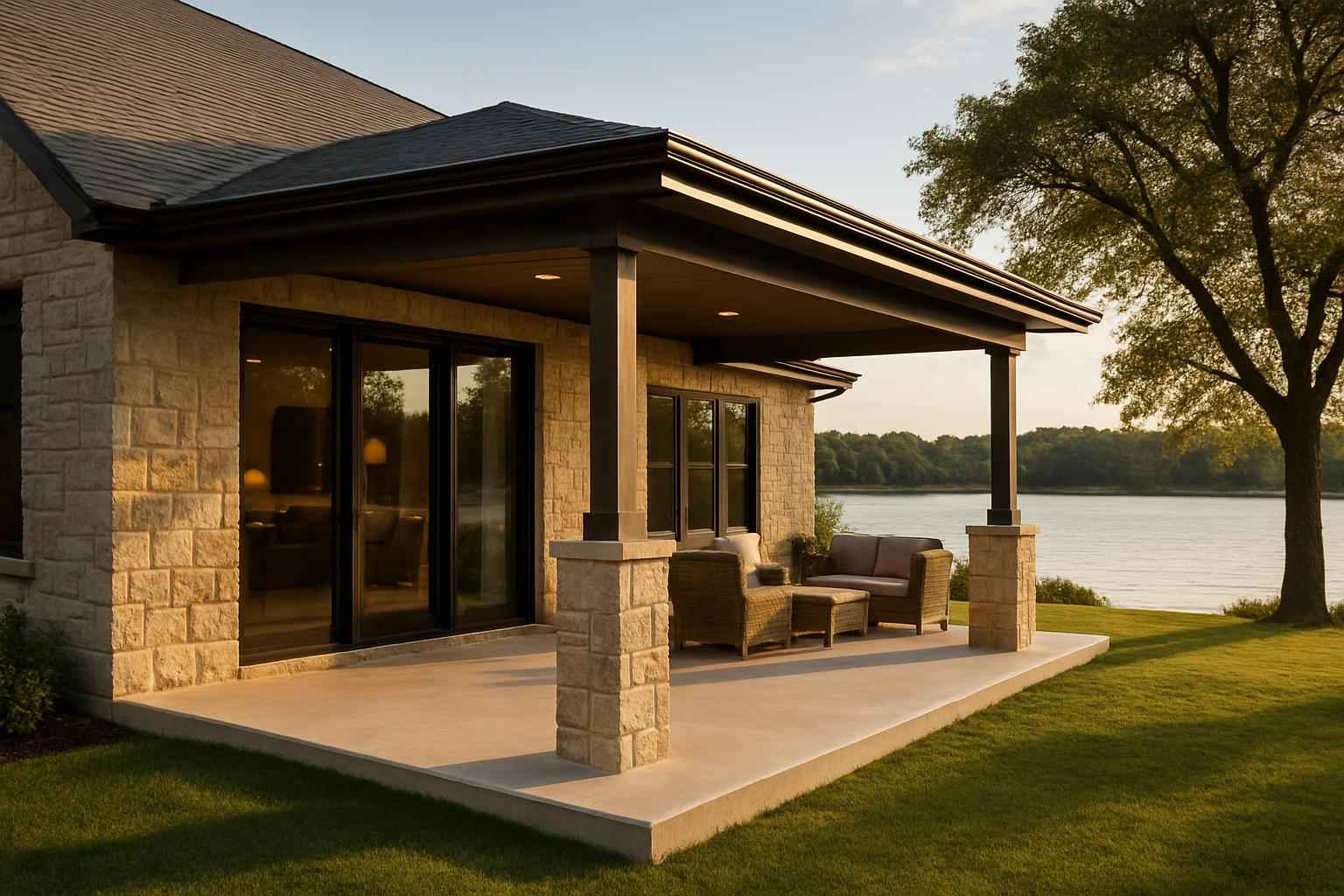 Lean To Slab Extension in Cottonwood Shores TX