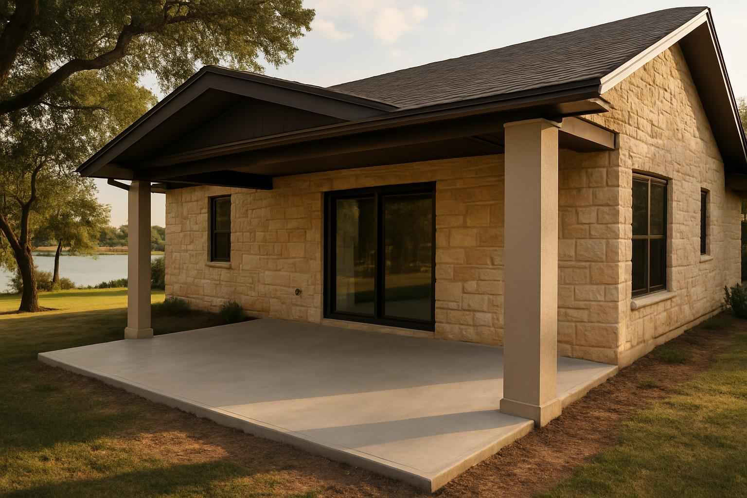 Lean To Slab Extension in Kingsland TX