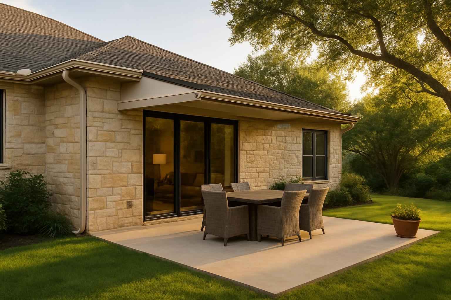 Lean To Slab Extension in Marble Falls TX