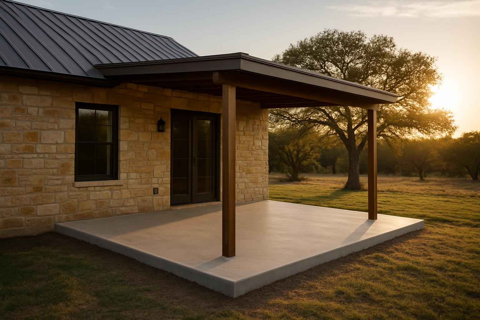 Lean To Slab Extension in Mason TX