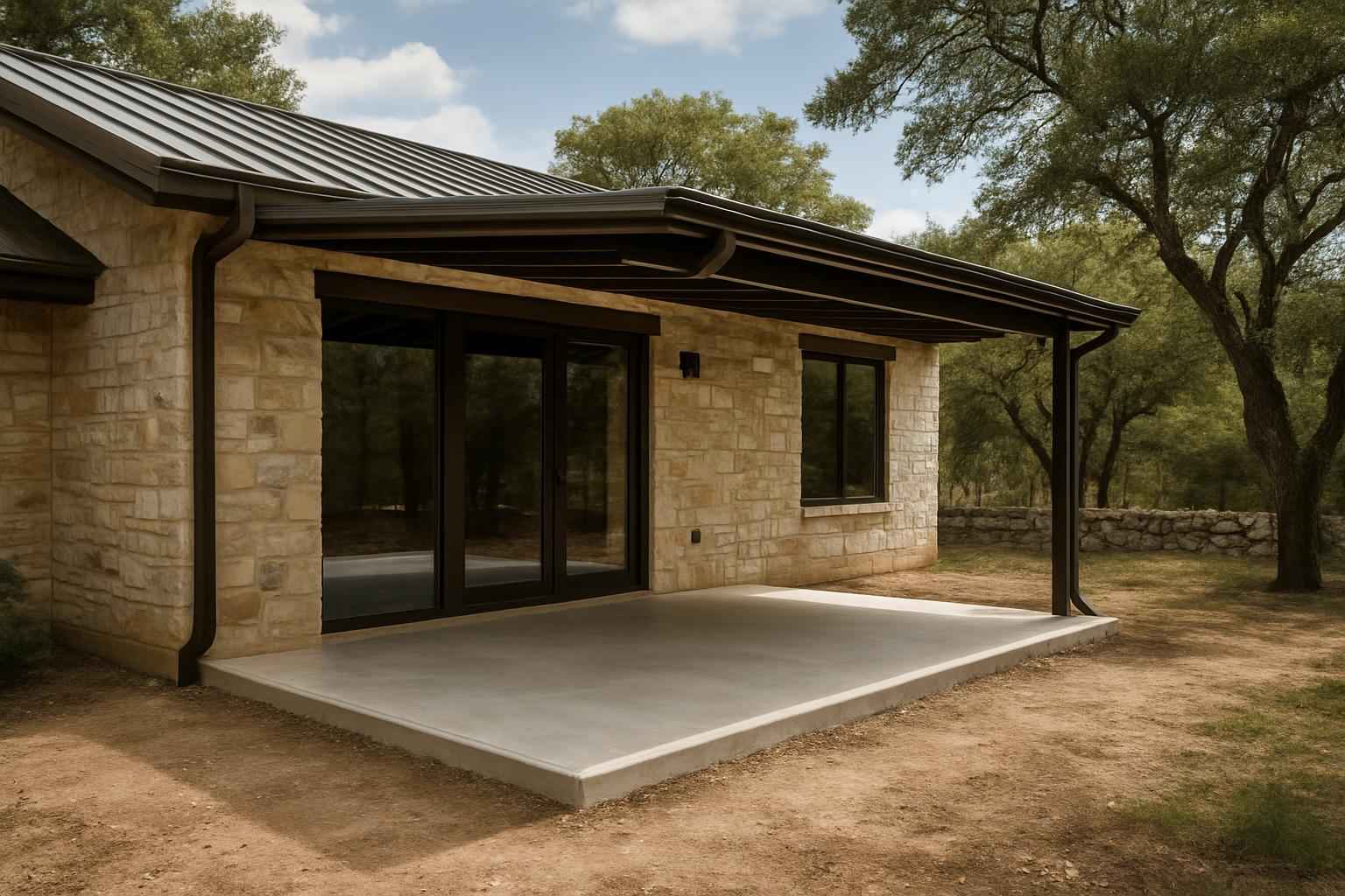 Lean To Slab Extension in Pipe Creek TX
