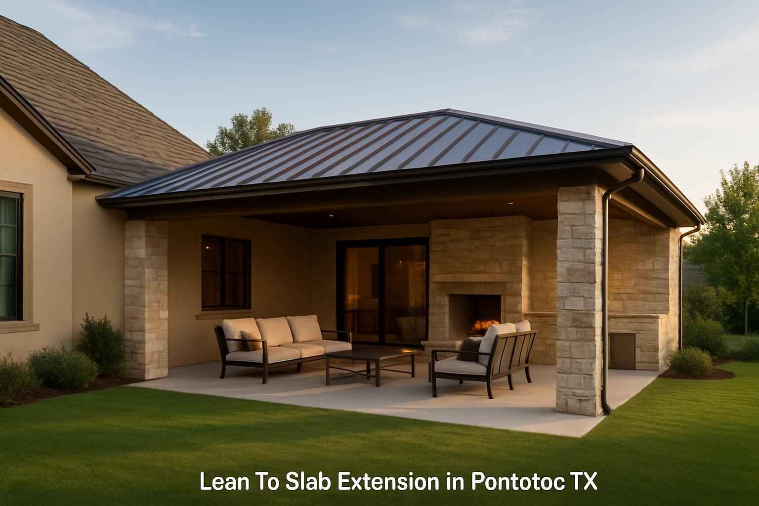 Lean To Slab Extension in Pontotoc TX