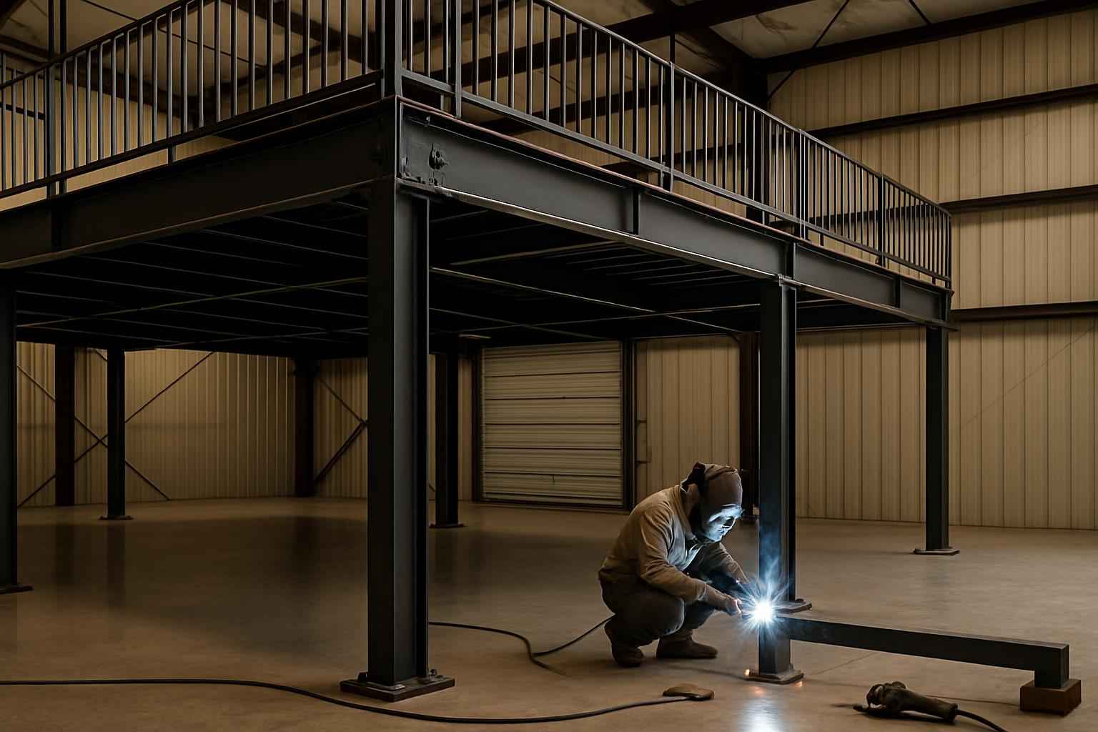 Mezzanine Support Fabrication in Kingsland TX