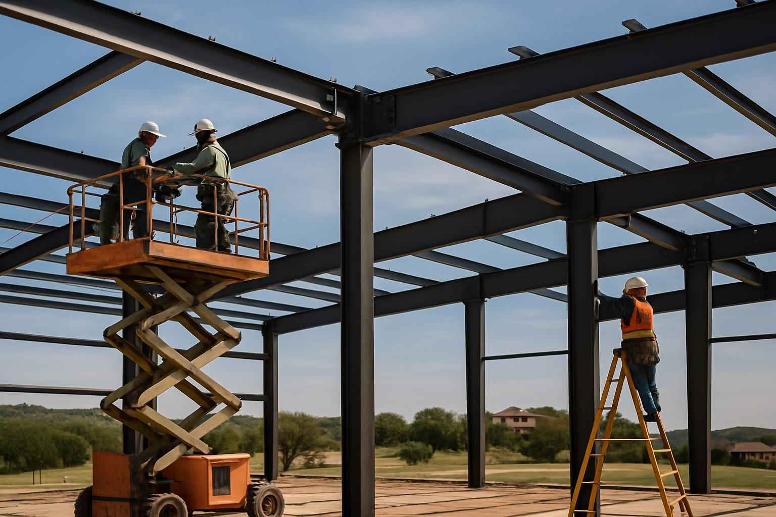 PEMB Erection Crew in Horseshoe Bay TX