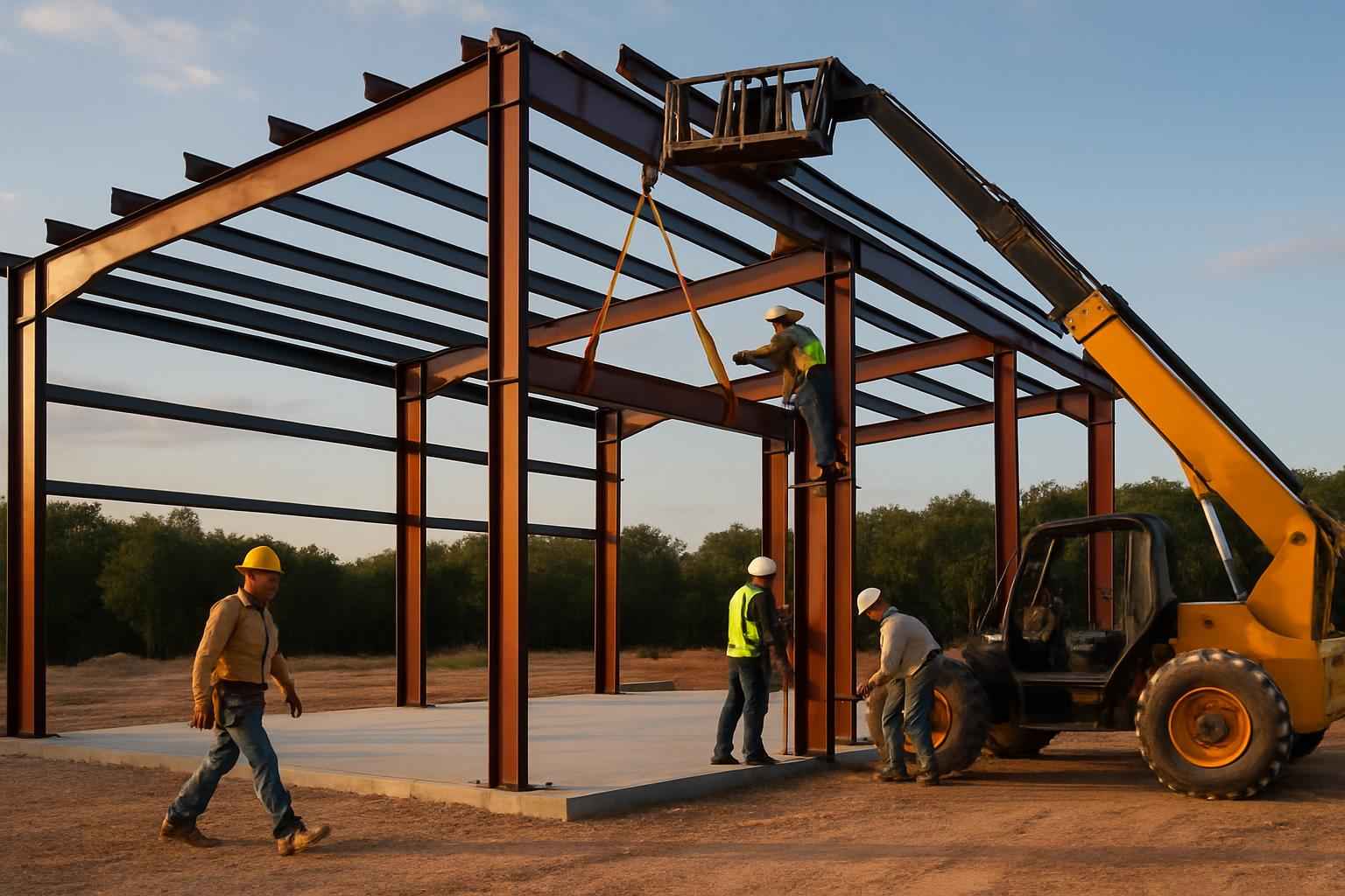 PEMB Erection Crew in Pipe Creek TX