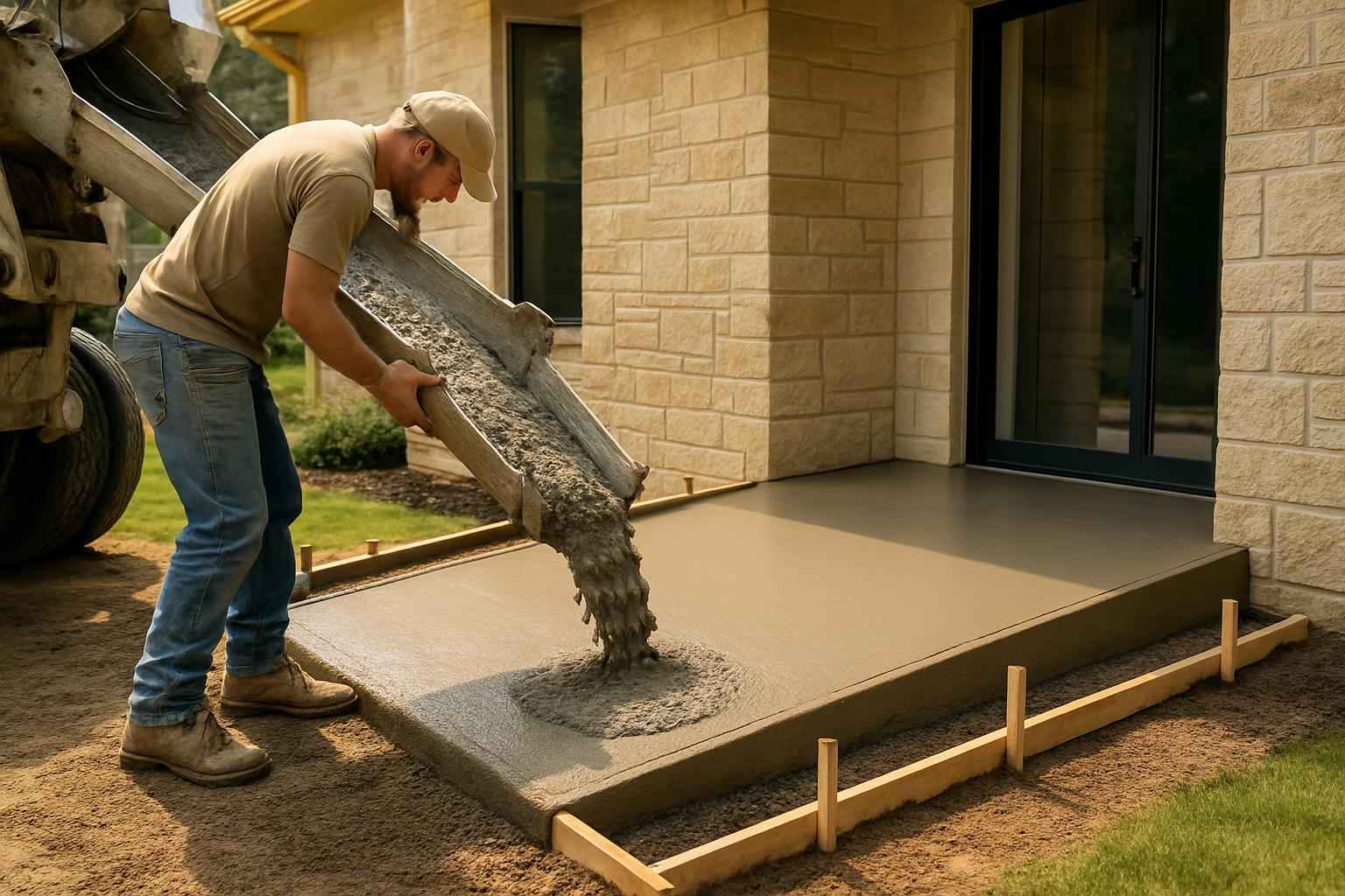 Ramp Pour Service in Mason TX
