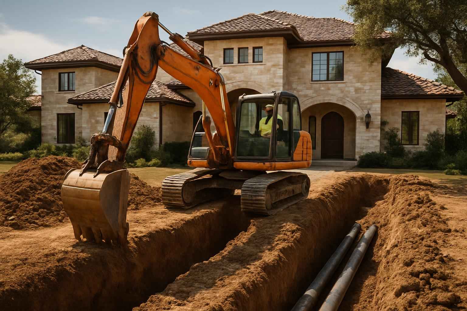 Site Utilities Trenching Service in Horseshoe Bay TX