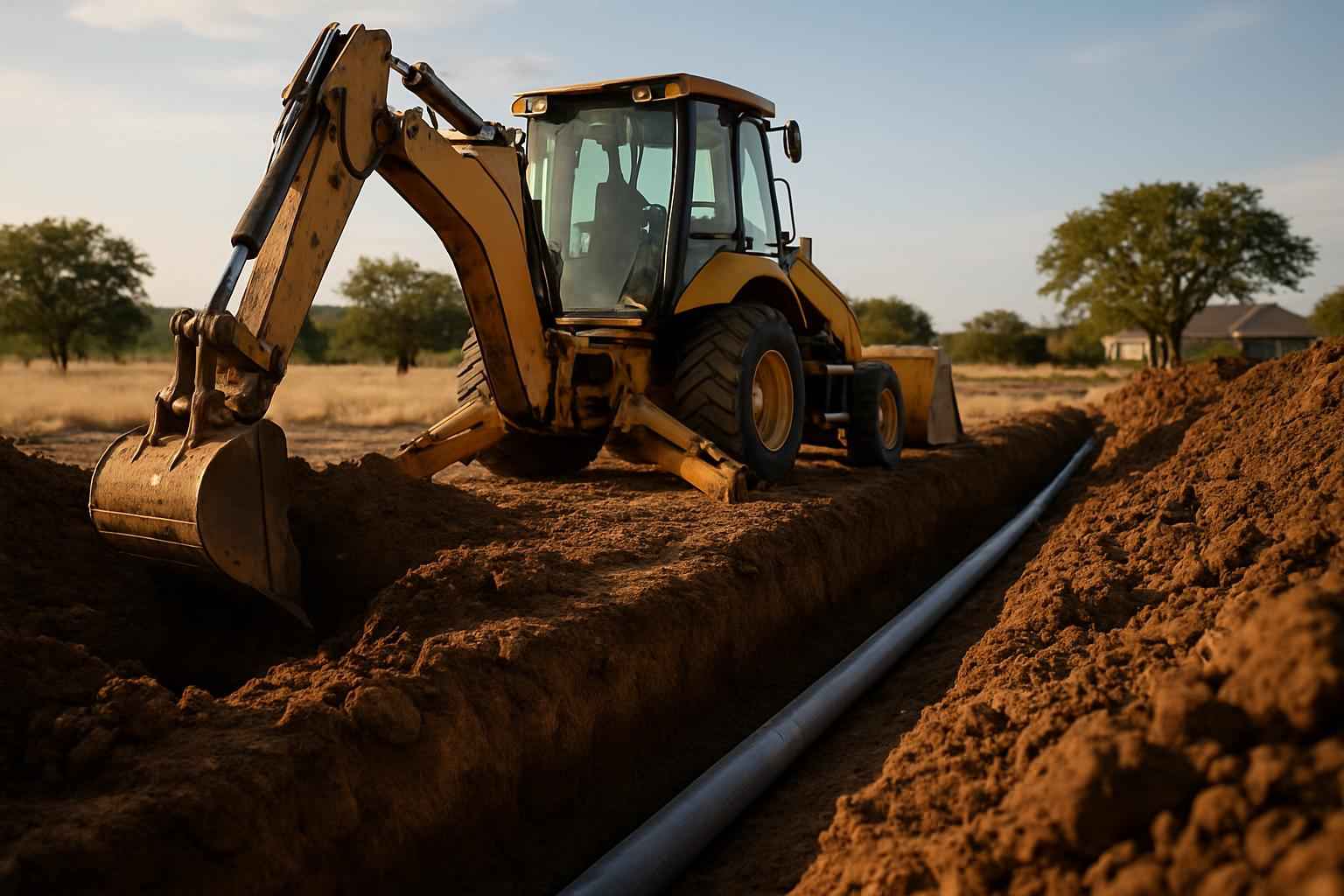 Site Utilities Trenching Service in Kingsland TX